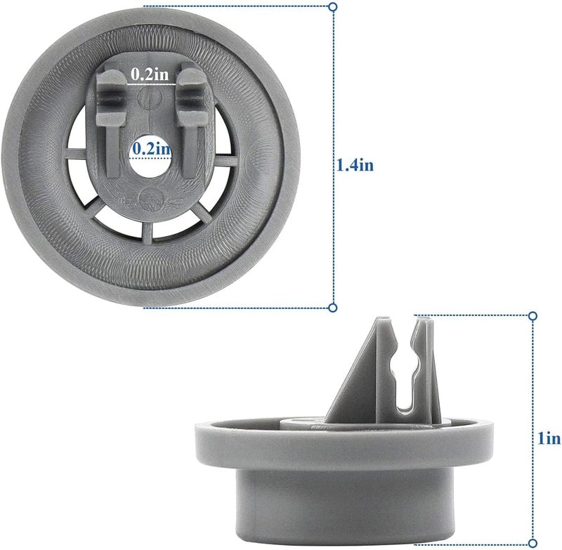 Sunniswi 8-Pack DD66-00023A For Samsung Dishwasher Parts Rollers Bottom Rack Wheels - For Samsung Dishwasher Replacement Part DD61-00222A 2002711, AP4342187, PS4222532 (8) - Image 3